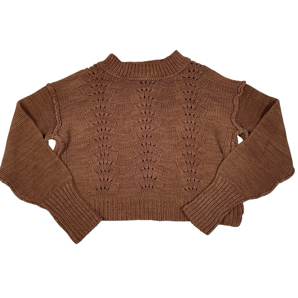 Free People‎ Sweater Bell Song Brown Pullover Urban Outfitters Small